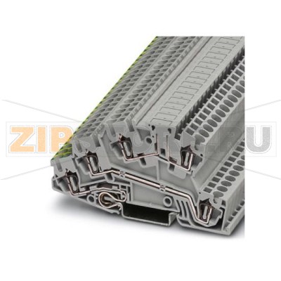 Монтажные многоярусные клеммы Phoenix Contact STI 2,5-PE/L/LB Пружинный зажим, Сечение:  0,08 мм² - 4 мм², AWG: 28 - 12, Ширина: 5,2 мм, Цвет: cерый, Тип монтажа: NS 35/7,5, NS 35/15.Минимальный заказ: 50 шт.Упаковка: 50 шт.