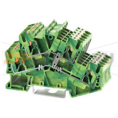 Клемма заземляющая Push-in, желто-зеленая CHIKU RPVTT 2,5S-PE 