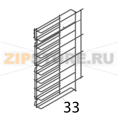 Left lateral tray support Piron P920RXS Left lateral tray support Piron P920RXSЗапчасть на деталировке под номером: 33