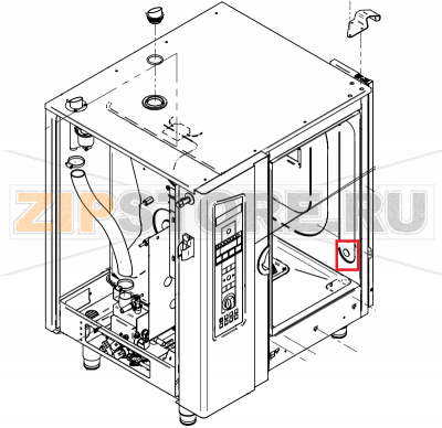 Mount for cable, core temperature sensor probe p2 p3 CONVOTHERM OES 10.10   Mount for cable, core temperature sensor probe p2 p3 CONVOTHERM OES 10.10Запчасть на сборочном чертеже под номером: 102Название запчасти на английском&nbsp;языке: Mount for cable, core temperature sensor probe p2 p3 CONVOTHERM OES 10.10