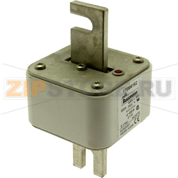 Предохранитель, 800 A, AC 690 В, 200 кА, 3, 76x90x139 мм, aR, DIN, IEC Eaton FUSE 800A 690V 3/1 