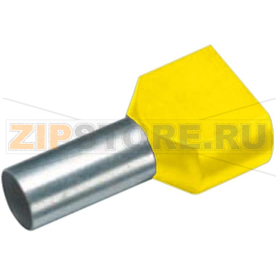 Наконечник кабельный, сдвоенный, 2x0.50x8 мм, частично изолированный, оранжевый, 100 шт Cimco 18 2430 