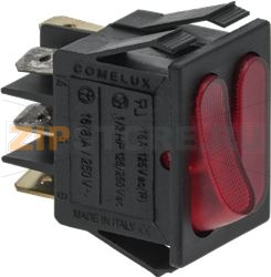 КРАСНЫЙ ТРЕХПОЛЮСНЫЙ ПЕРЕКЛЮЧАТЕЛЬ, 16А, 250В 