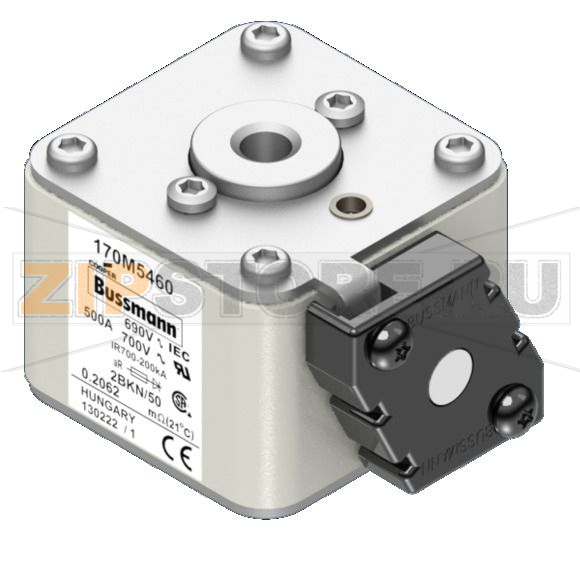 Предохранитель, 500 A, AC 690 В, 200 кА, size 2, aR, IEC UL Eaton FUSE 500A 690V 2BKN/50 AR UC 