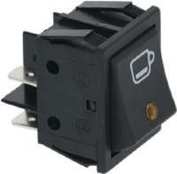 ПЕРЕКЛЮЧАТЕЛЬ ДВУХПОЛЮСНОЙ ЧЕРНЫЙ  16A 250V