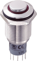 Кнопка антивандальная 250 В/AC, 3 А, 1 x вкл/вкл, с фиксацией, IP67, 1 шт TRU Components LAS2GQH-11ZE/R/12V/S/P