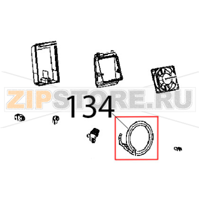Water main connection pipe, Ø: 10 Unox XB 895 Water main connection pipe, Ø: 10 Unox XB 895Запчасть на деталировке под номером: 134