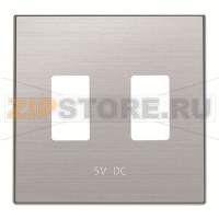 Накладка для 2хUSB зарядного устройства, нержавеющая сталь ABB 2CLA858530A1401