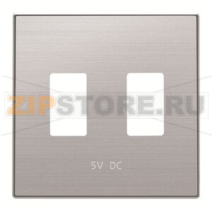 Накладка для 2хUSB зарядного устройства, нержавеющая сталь ABB 2CLA858530A1401 