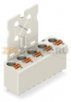 1-conductor THT female header; 1.4 mm O solder pin; прямые; 2,5 мм; Шаг контактов 7,5 мм; 2-пол.; светло-серые Wago 2092-3152