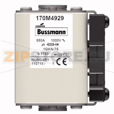 Предохранитель, 550 A, AC 1000 В, 150 кА, size 1, 52x69x74 мм, aR, IEC UL Eaton FUSE 550A 1000 