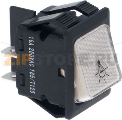 ПЕРЕКЛЮЧАТЕЛЬ БИПОЛЯРНЫЙ БЕЛЫЙ 16A 250V 