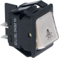 ПЕРЕКЛЮЧАТЕЛЬ БИПОЛЯРНЫЙ БЕЛЫЙ 16A 250V