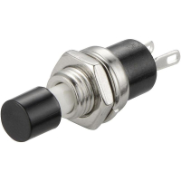 Кнопка 250 В/AC, 1.5 А, 1 x выкл/вкл, без фиксации, 1 шт TRU Components TC-R13-24A1-05-BK