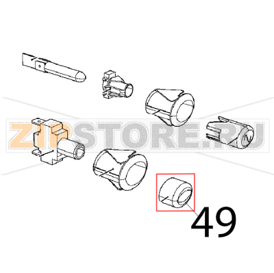 Tasto argento opaco nuvoletta oro Unox XL 413 Tasto argento opaco nuvoletta oro Unox XL 413Запчасть на деталировке под номером: 49