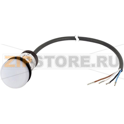 Оптический элемент для сигнальных колонн, белый, 24 В DC/AC: 1 шт Eaton C22-L-W-24-P65 