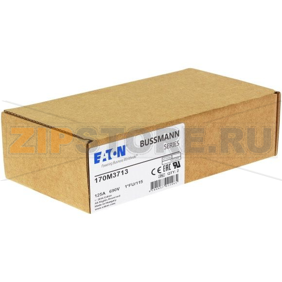 Предохранитель, 125 A, AC 690 В, size 1, 45x45x140 мм, aR, IEC UL Eaton FUSE 125A 690V 1*FU/11 