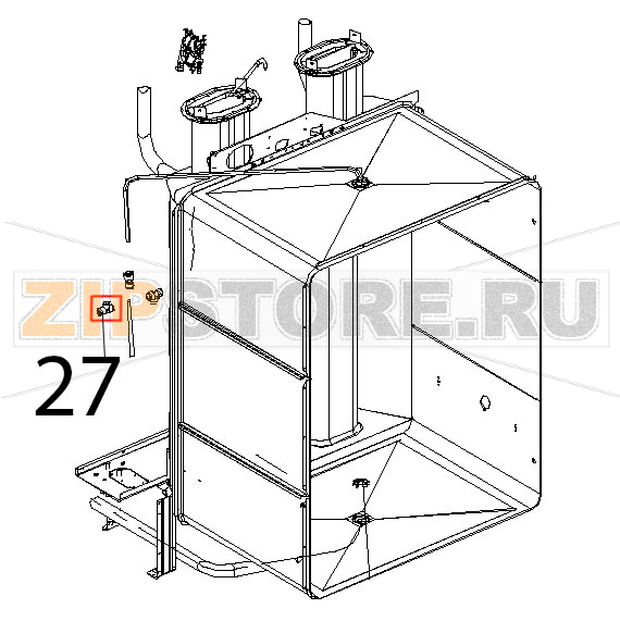 Соединитель Т-образный (тройник) ø=8мм Unox XBC 815G Соединитель Т-образный (тройник) ø=8мм Unox XBC 815GЗапчасть на деталировке под номером: 27