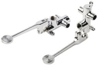 Wall/Floor pedal mix. faucet, chr.plated