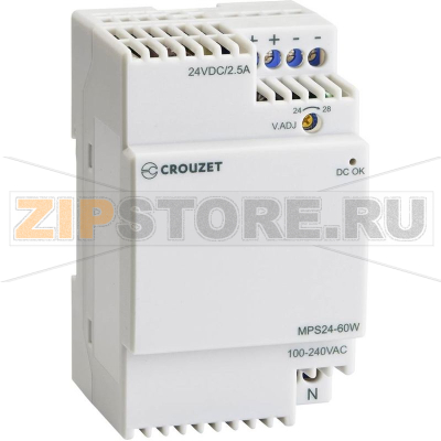 Блок питания на DIN-рейку 2.5 А, 60 Вт, 1 шт Crouzet 89451006 