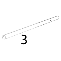 Tubo maniglia L= 518, Ø: 18x1 Unox XFT 110