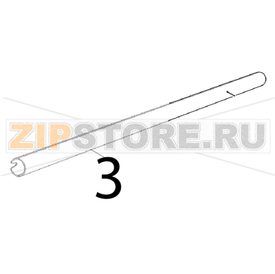 Tubo maniglia L= 518, Ø: 18x1 Unox XFT 110 Tubo maniglia L= 518, Ø: 18x1 Unox XFT 110Запчасть на деталировке под номером: 3