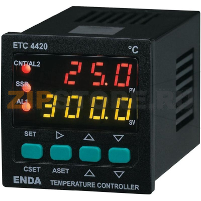 Регулятор температуры PID, тип датчика: Pt100, J, K, T, S, R, 2 A, SSR, 94x48х48 мм Enda ET4420-230 