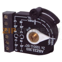 ASZ22.803 - Двойной потенциометр, проводящий пластик, 90 &#176;, 2x1000Ω Siemens ASZ22.803