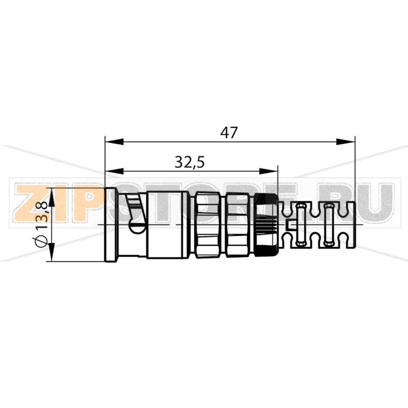 Разъем BNC, HDTV, 75 Ом, 1 шт Telegärtner J01002A0082 