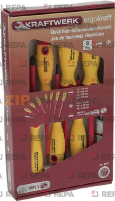 НАБОР ИЗ 8 ШТ ИЗОЛИРОВАННЫХ ОТВЁРТОК 