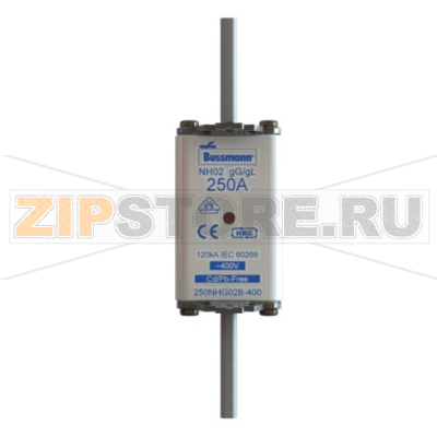 Предохранитель, 160 A, AC 400 В, 120 кА, NH02, gL/gG, IEC Eaton NH FUSE 160A 400V GG/GL SIZE 02 
