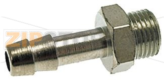 ФИТИНГ ДЛЯ ТРУБЫ Ø 1/8&quot;M Ø 6 НИКЕЛЬ. 