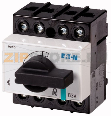 Разъединитель силовой, DCM, 63 A, 3 полюса + нейтраль (некоммутируемая) Eaton DCM-63/1 