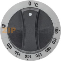 KNOB BLACK-WHITE ø 77 mm 120-180°C