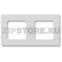 Рамка двухместная, серая/белая ABB 2CHH015020A6016
