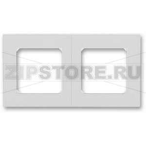 Рамка двухместная, серая/белая ABB 2CHH015020A6016 