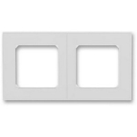 Рамка двухместная, серая/белая ABB 2CHH015020A6016