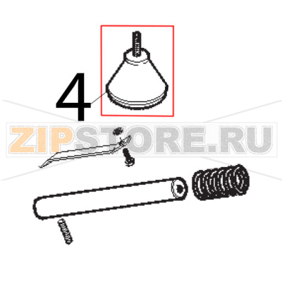Piedino piccolo doppio M5 A punta Sirman Mirra 300 Piedino piccolo doppio M5 A punta Sirman Mirra 300Запчасть на деталировке под номером: 4