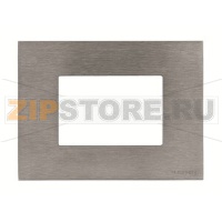 Рамка на 3 модуля, натуральная сталь ABB 2CLA247300N4001