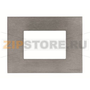 Рамка на 3 модуля, натуральная сталь ABB 2CLA247300N4001 