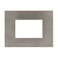 Рамка на 3 модуля, натуральная сталь ABB 2CLA247300N4001