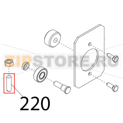 Prigioniero M8, ottone carr. LNR Sirman Palladio 350 Prigioniero M8, ottone carr. LNR Sirman Palladio 350Запчасть на деталировке под номером: 220