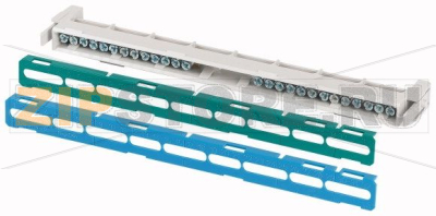 Клемма резьбовая SK, смонтированная на держателе, N/PE Eaton SK-13N/PE-KLV 