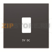 Накладка для зарядного устройства USB, чёрный бархат ABB 2CLA858520A1501