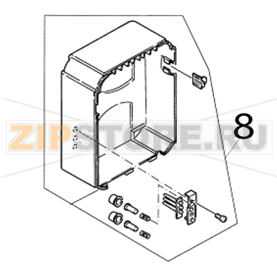 Upper cover ass’y TSC TTP-243E Pro Upper cover ass’y TSC TTP-243E ProЗапчасть на деталировке под номером: 8