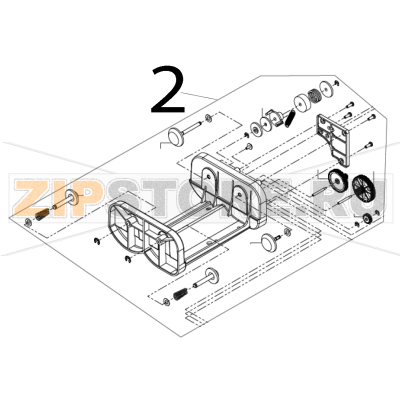 Ribbon mechanism ass’y TSC TTP-244 Pro Ribbon mechanism ass’y TSC TTP-244 ProЗапчасть на деталировке под номером: 2