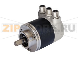 Однооборотный абсолютный шифратор Singleturn absolute encoder EVS58-PZ Pepperl+Fuchs General specificationsDetection typephotoelectric samplingDevice typeSingleturn absolute encoderFunctional safety related parametersMTTFd130 aMission Time (TM)20 aL10h1.9 E+11 at 6000&nbsprpm and 20/40&nbspN axial/radial shaft loadDiagnostic Coverage (DC)0 %Electrical specificationsOperating voltage10 ... 30 V DC , safe galvanic isolation per EN 50178Power consumptionmax. 3 WLinearity&plusmn 0.5 LSB (12 Bit) , &plusmn 2 LSB (16 Bit)Output codebinary codeCode course (counting direction)programmable,cw ascending (clockwise rotation, code course ascending)cw descending (clockwise rotation, code course descending)InterfaceInterface typeEthernet PowerlinkResolutionSingle turnup to 16 BitOverall resolutionup to 16 BitTransfer rate100 MBit/sConnectionConnectorEthernet: 2 sockets M12 x 1, 4-pin, D-codedSupply: 1 plug M12 x 1, 5-pin, A-codedStandard conformityDegree of protectionDIN&nbspEN&nbsp60529,shaft side: IP64 (without shaft seal)/IP66 (with shaft seal)housing side: IP65Climatic testingDIN&nbspEN&nbsp60068-2-3, no moisture condensationEmitted interferenceEN&nbsp61000-6-4:2007Noise immunityEN&nbsp61000-6-2:2005Shock resistanceDIN&nbspEN&nbsp60068-2-27, 100&nbspg, 6&nbspmsVibration resistanceDIN&nbspEN&nbsp60068-2-6, 10&nbspg, 10&nbsp...&nbsp2000&nbspHzApprovals and certificatesUL approvalcULus Listed, General Purpose, Class 2 Power SourceCCC approvalCCC approval / marking not required for products rated &le36 VAmbient conditionsOperating temperature-40 ... 85 °C (-40 ... 185 °F)Storage temperature-40 ... 85 °C (-40 ... 185 °F)Relative humidity98 % , no moisture condensationMechanical specificationsMaterialhousing: powder coated aluminumflange: aluminumshaft: stainless steelMassapprox. 550 gRotational speedmax. 12000 min -1Moment of inertia30  gcm2Starting torque&le 3 Ncm (version without shaft seal)Shaft loadAxial40 NRadial80 N
