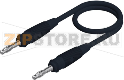Провод тестовый 1 м, черный Hirschmann SML 100/1 SCHWARZ / BLACK 