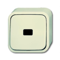 Кнопка одноклавишная, однополюсная, монтаж: открытый, слоновая кость ABB 2CKA001442A0201