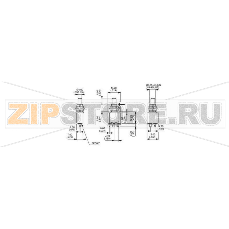Кнопка 30 В/DC, 0.1 А, 1 x вкл/вкл, без фиксации, 1 шт APEM 18535CD 